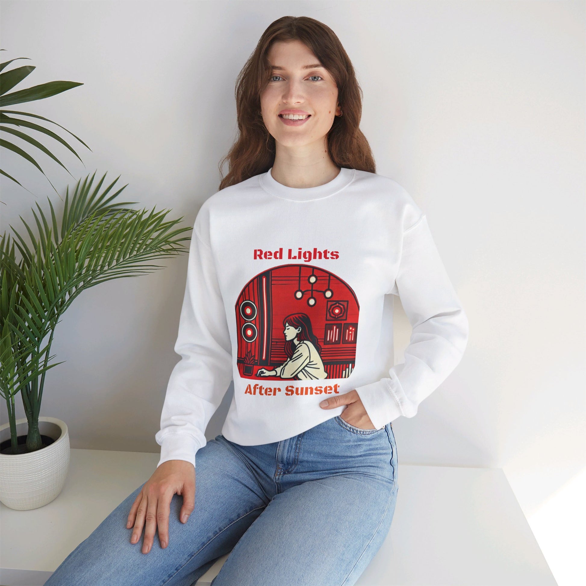 Red Lights After Sunset Woman's Sweatshirt - My Higher Being