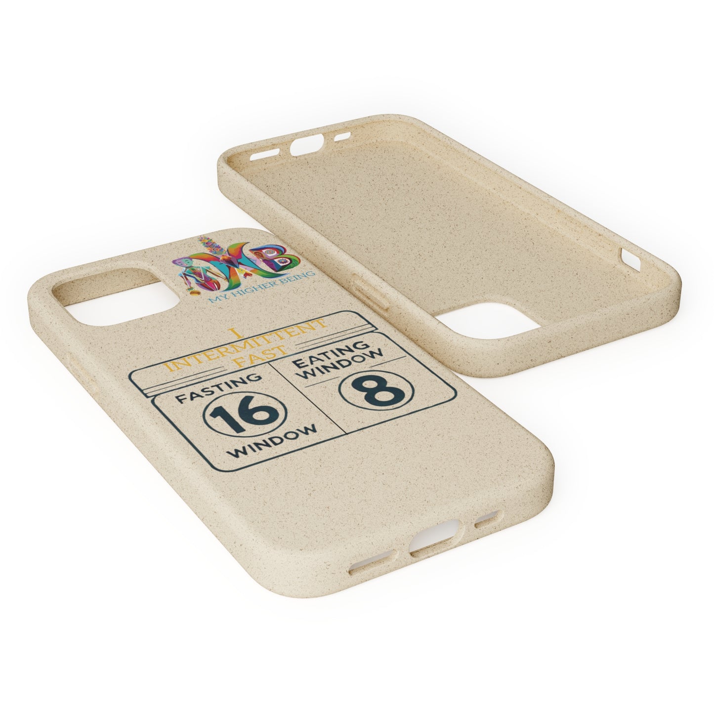 'I Intermittent Fast_16-8'_Plastic Free Biodegradable Phone Case (MHB Edition)