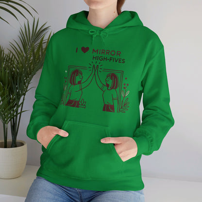 I Love Mirror High Fives Woman's Hoodie - My Higher Being