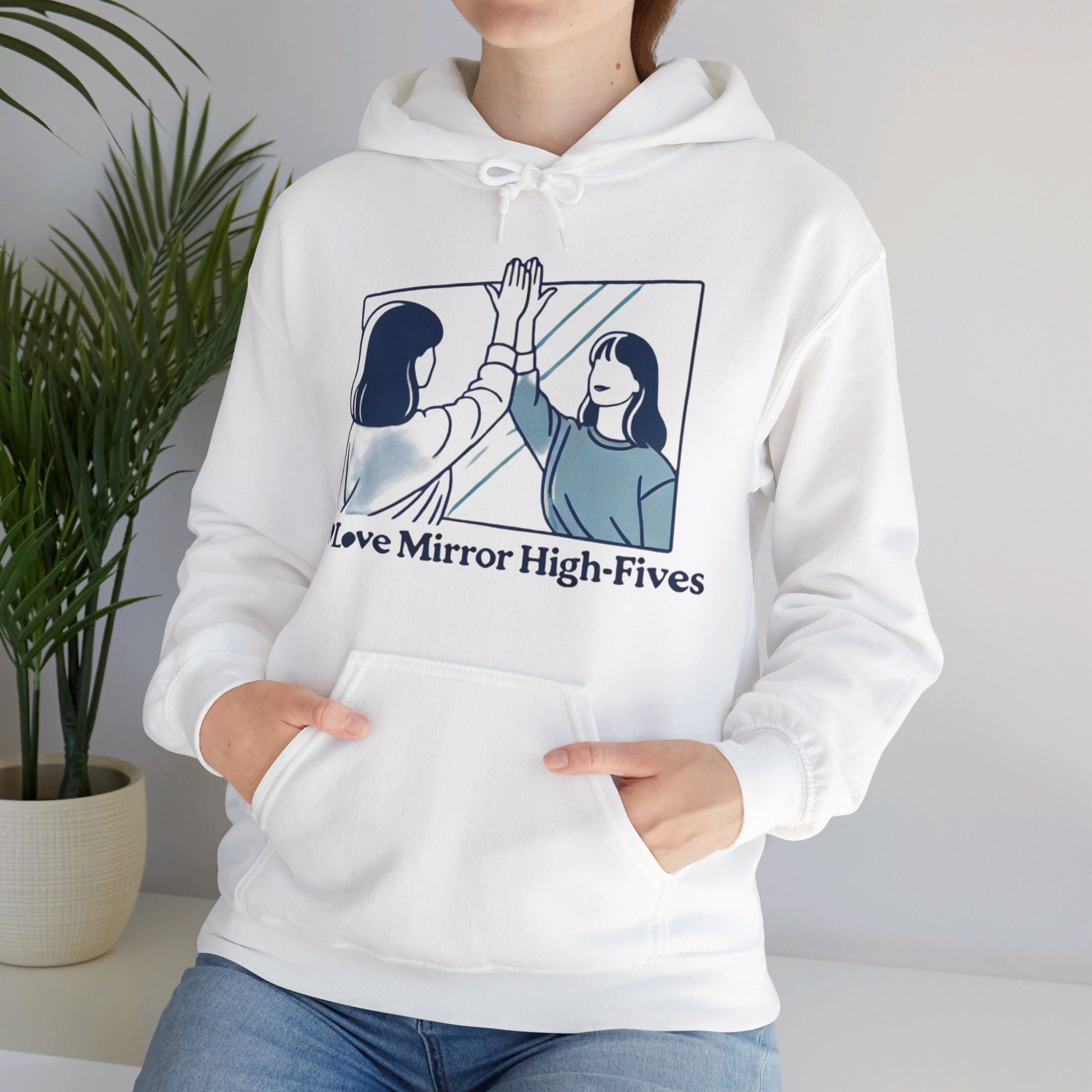 I Love Mirror High Fives Woman's Hoodie - My Higher Being