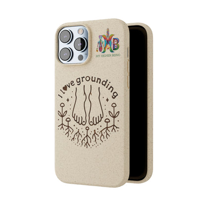 'I Love Grounding'_Plastic Free Biodegradable Phone Case
