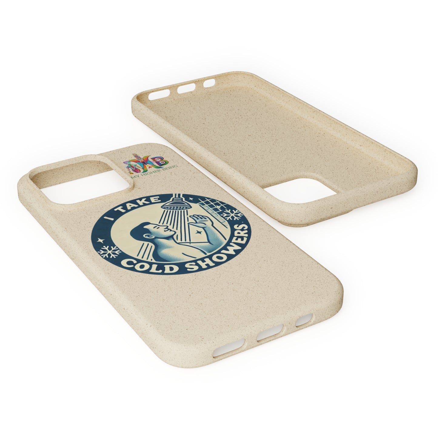 I Take Cold Showers — Plastic Free Biodegradable Phone Case — Design 2