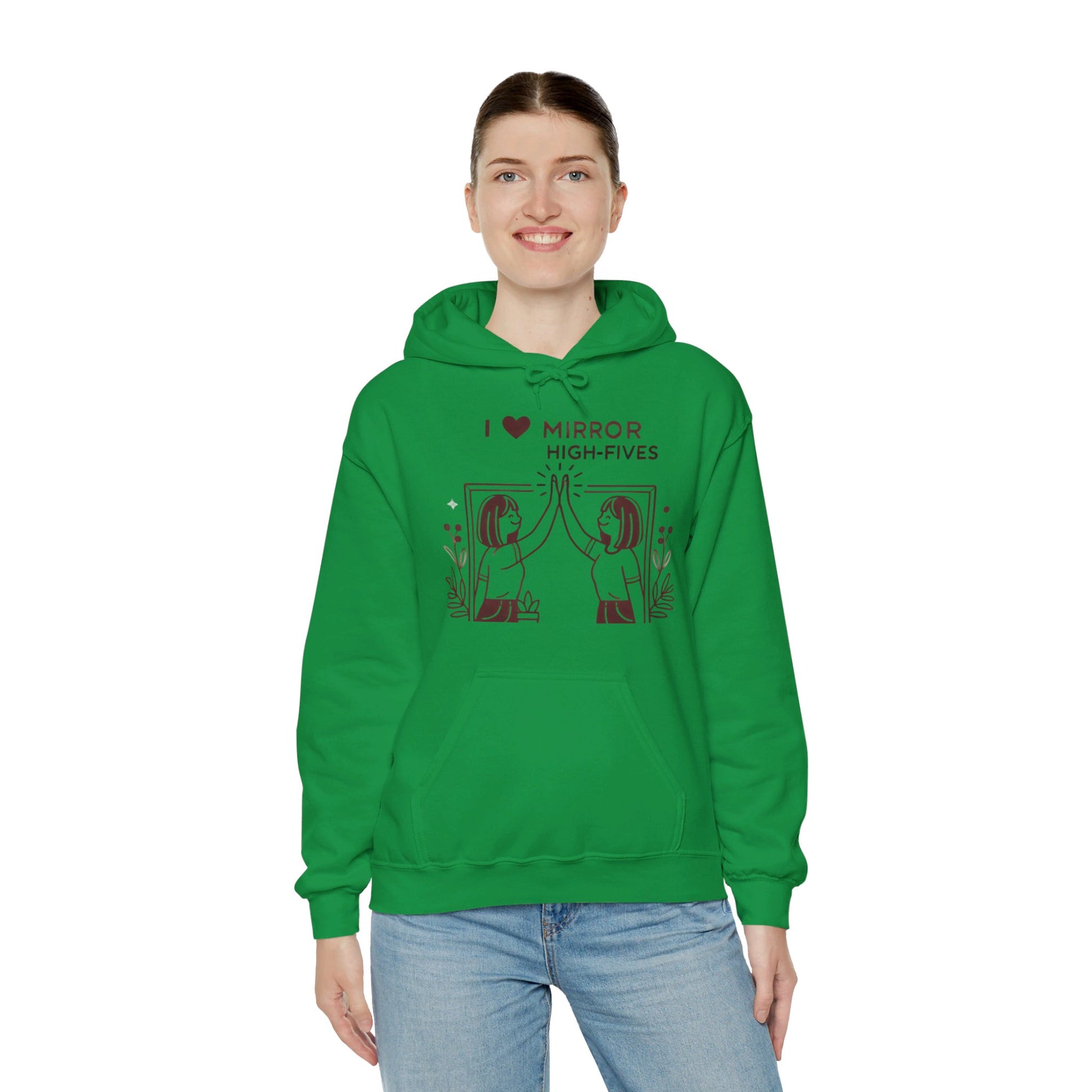 I Love Mirror High Fives Woman's Hoodie - My Higher Being