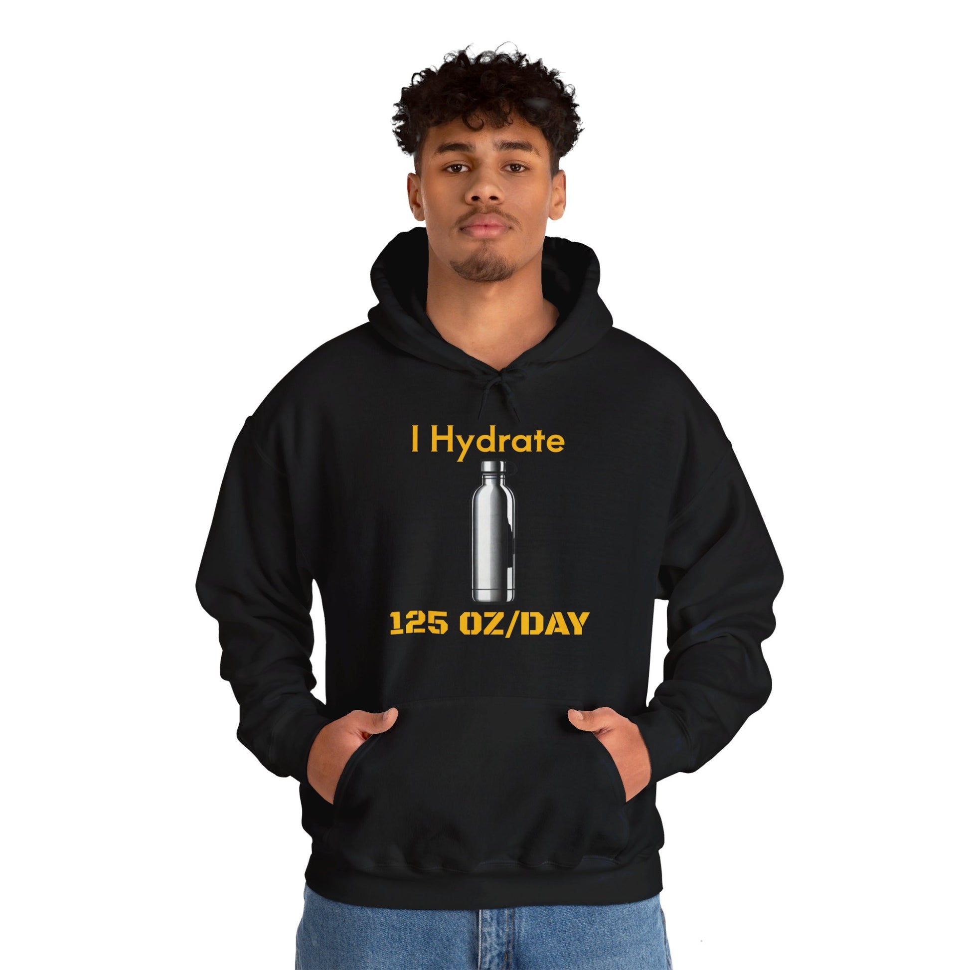 I Hydrate Man's Hoodie_125 oz/day - My Higher Being