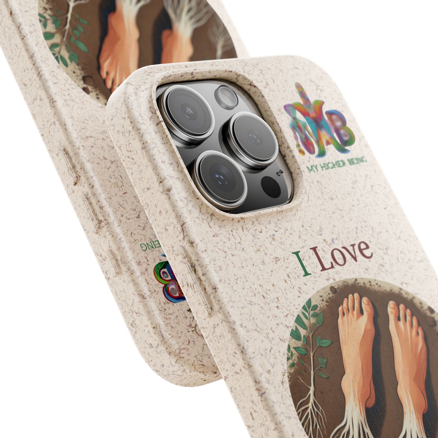 'I Love Grounding'_Plastic Free Biodegradable Phone Case