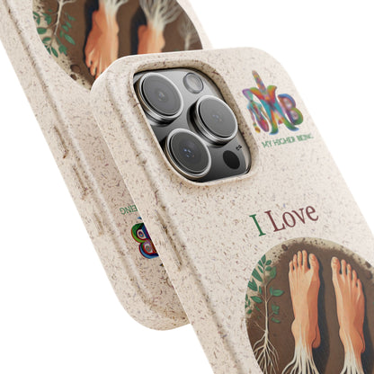 'I Love Grounding'_Plastic Free Biodegradable Phone Case