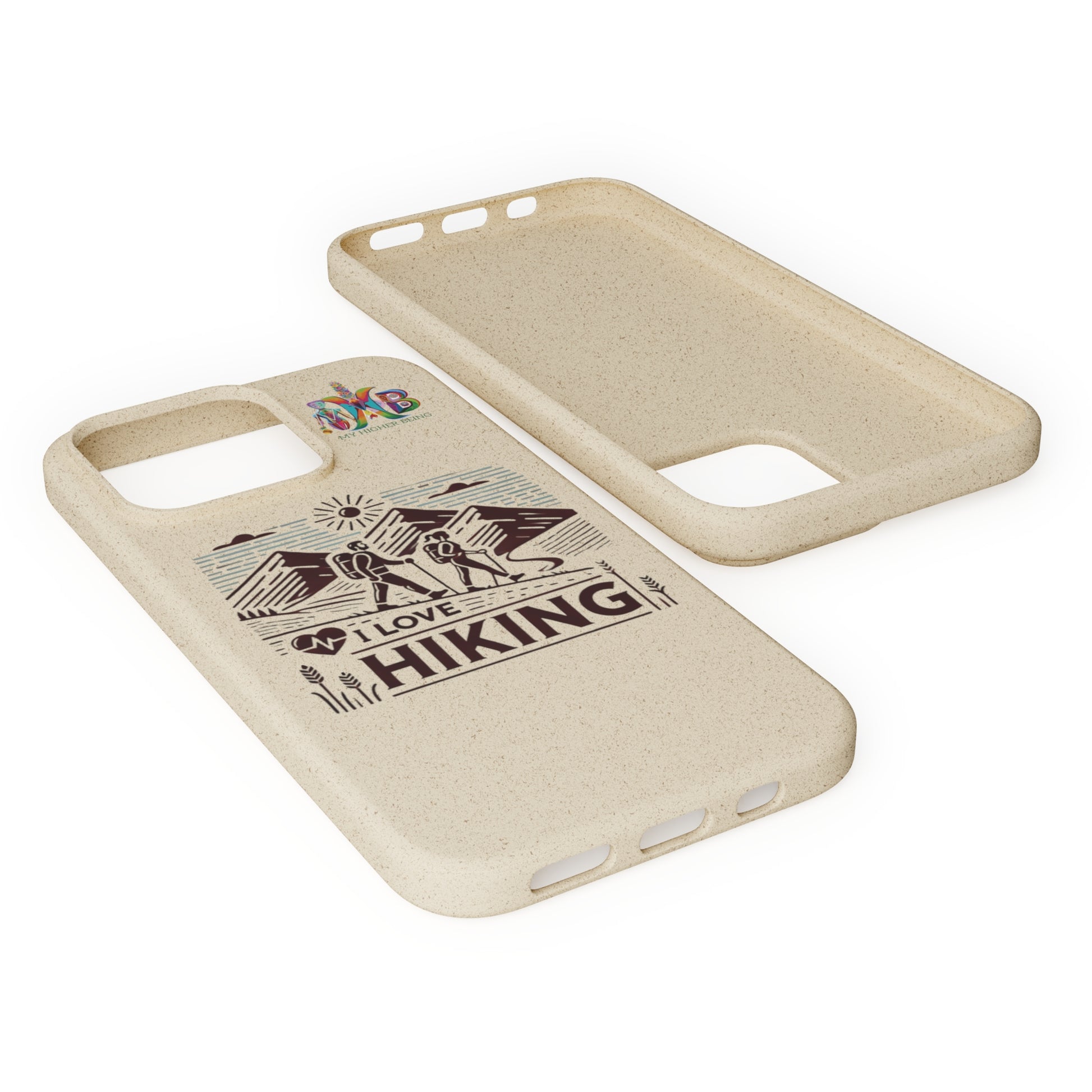 'I Love Hiking'_Plastic Free Biodegradable Phone Case (MHB Edition) - My Higher Being