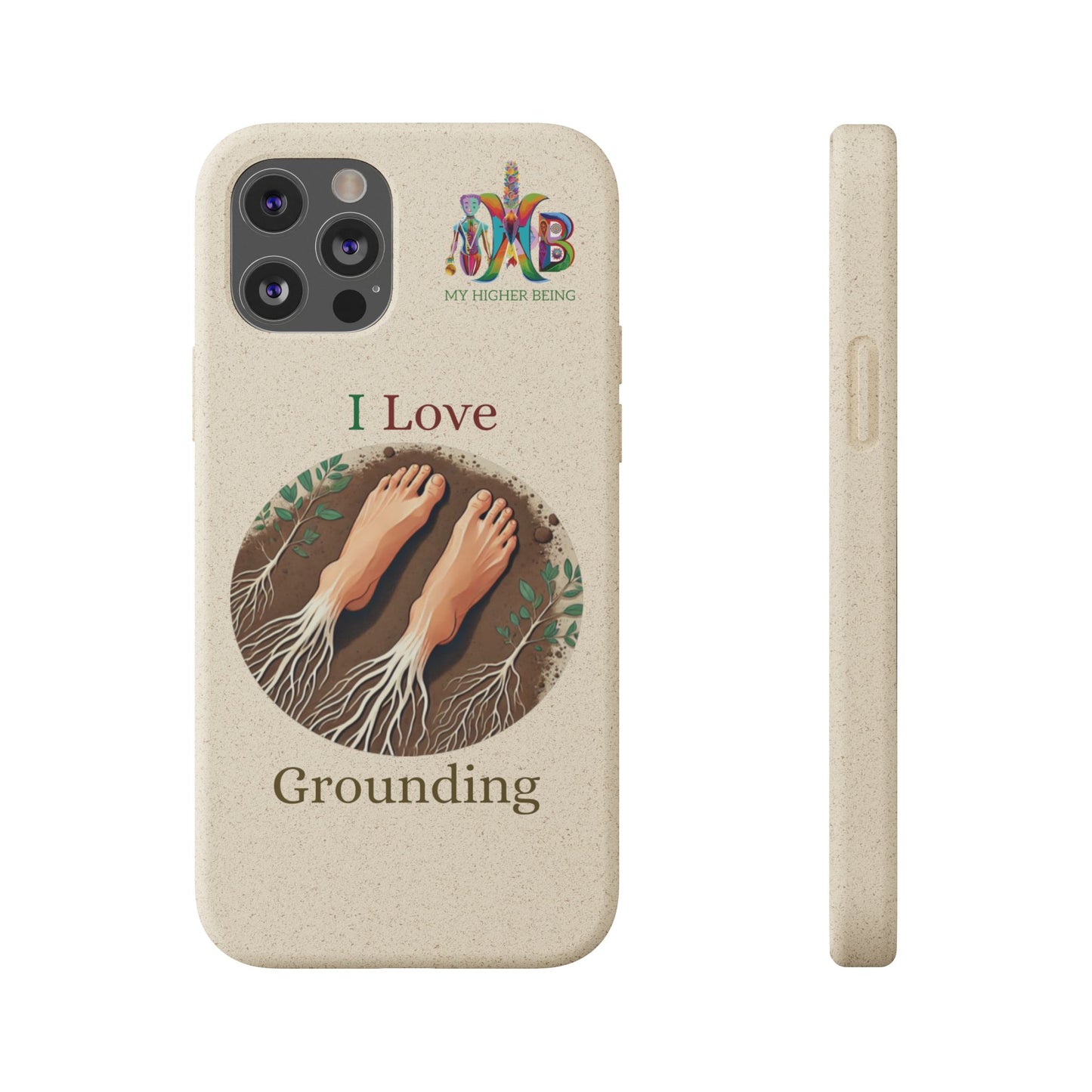 'I Love Grounding'_Plastic Free Biodegradable Phone Case