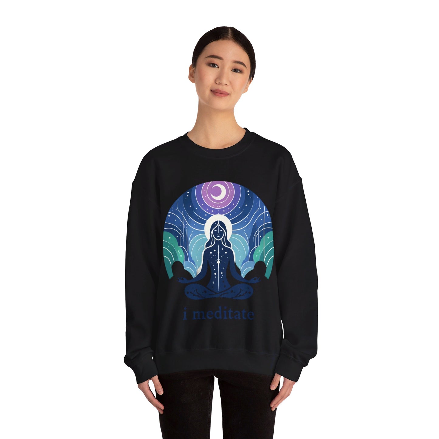 I Meditate Woman's Sweatshirt - My Higher Being