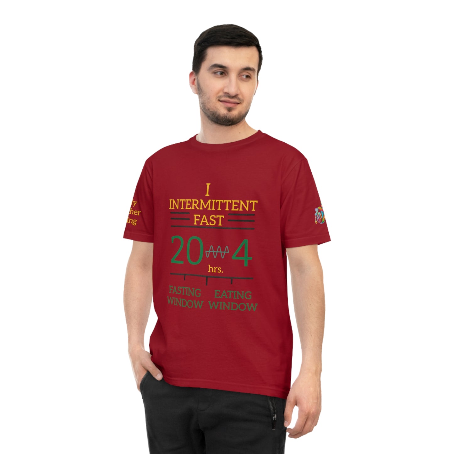 'I Intermittent Fast_20 - 4' (MHB EDITION)_100% Organic Cotton Jersey T-Shirt - My Higher Being