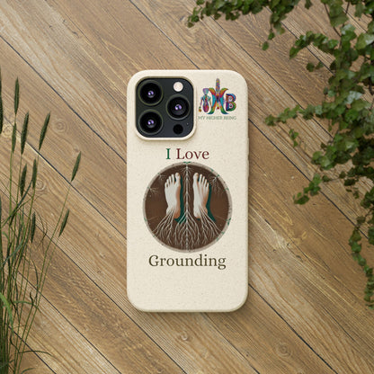 'I Love Grounding'_Plastic Free Biodegradable Phone Case