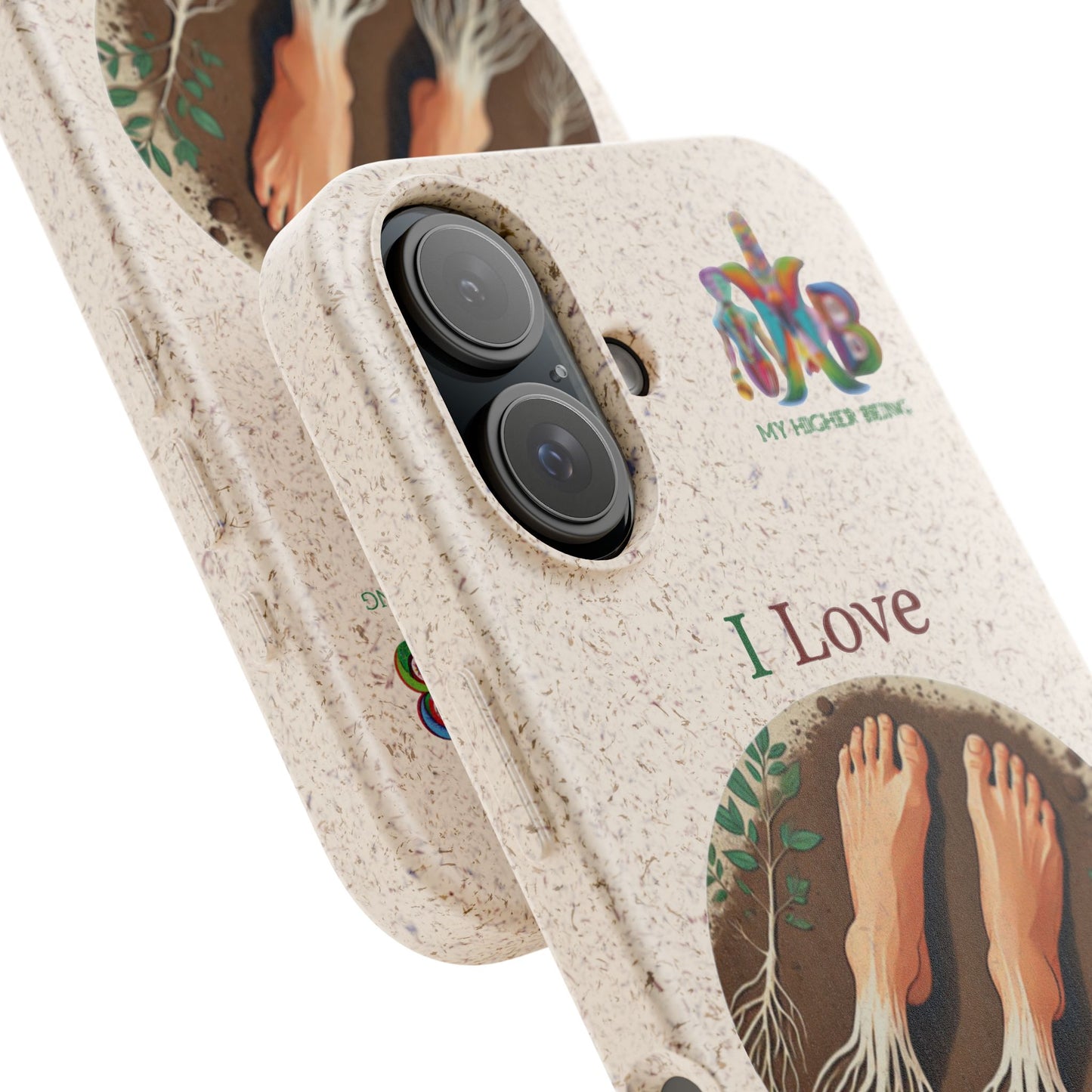 'I Love Grounding'_Plastic Free Biodegradable Phone Case