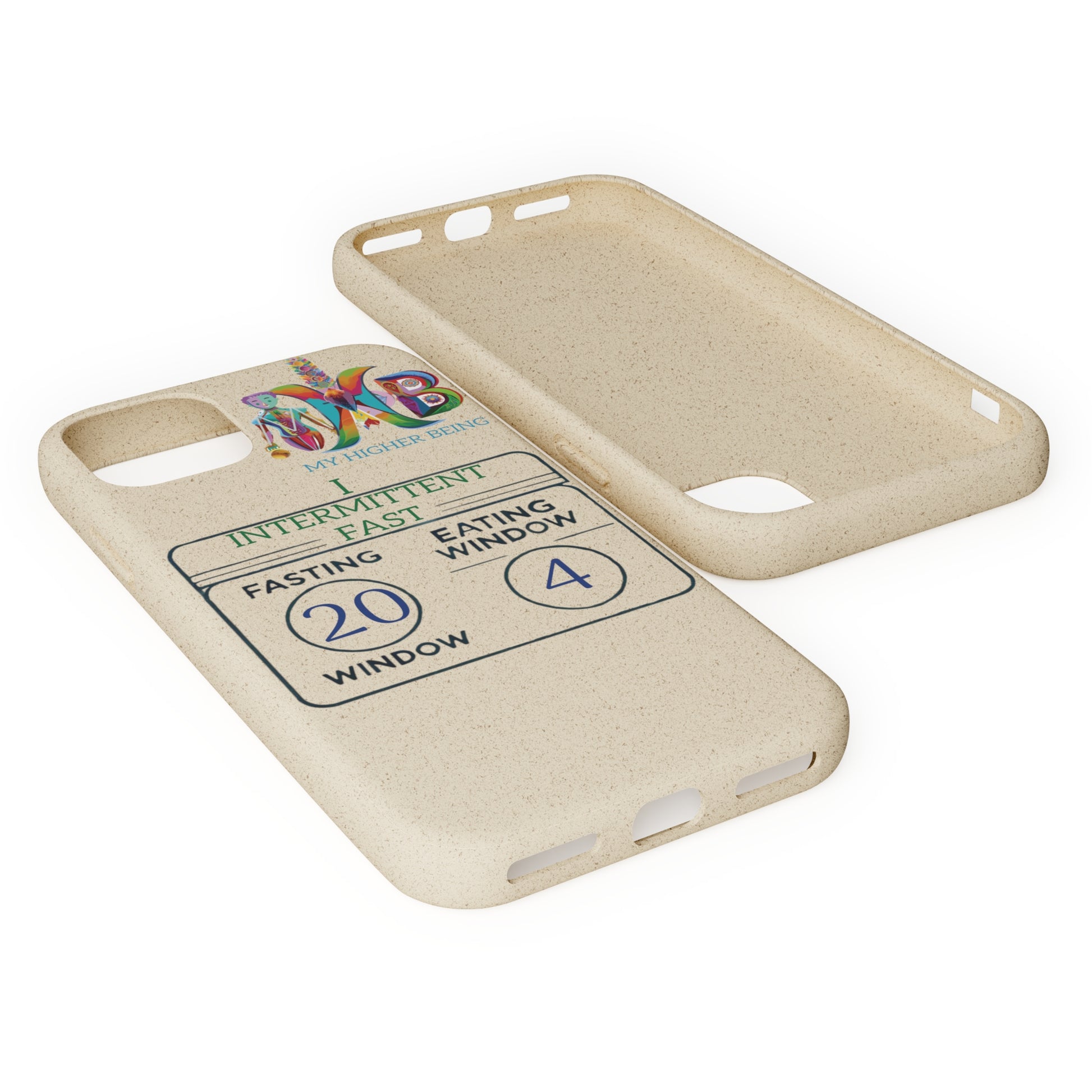 'I Intermittent Fast_20 - 4'_Plastic Free Biodegradable Phone Case (MHB Edition) - My Higher Being