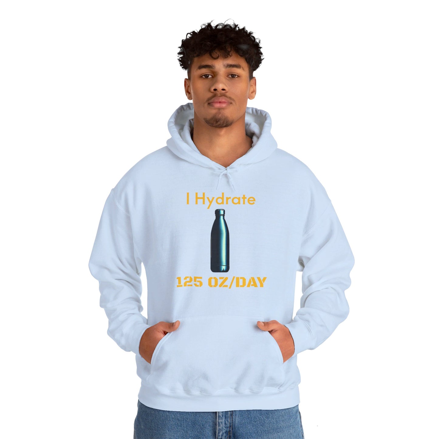 I Hydrate Man's Hoodie_125 oz/day - My Higher Being