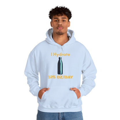 I Hydrate Man's Hoodie_125 oz/day - My Higher Being