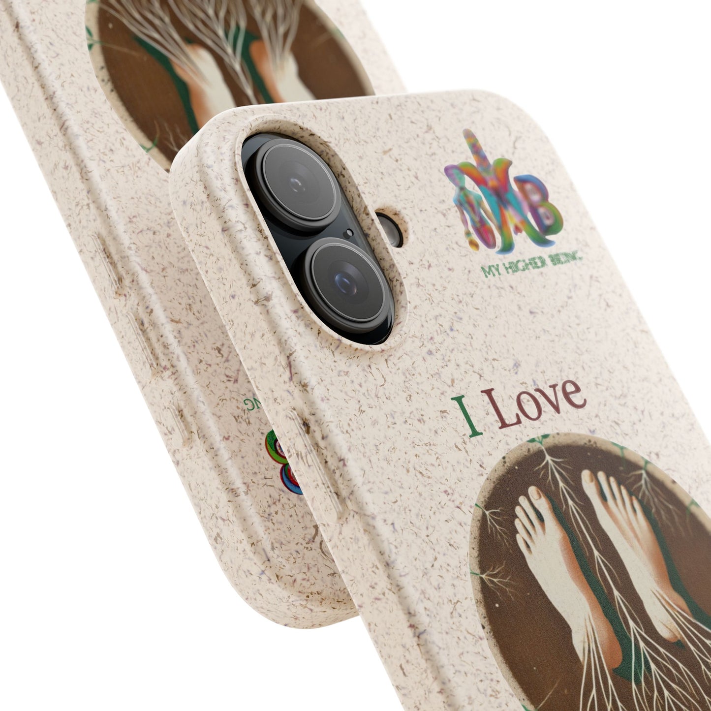 'I Love Grounding'_Plastic Free Biodegradable Phone Case