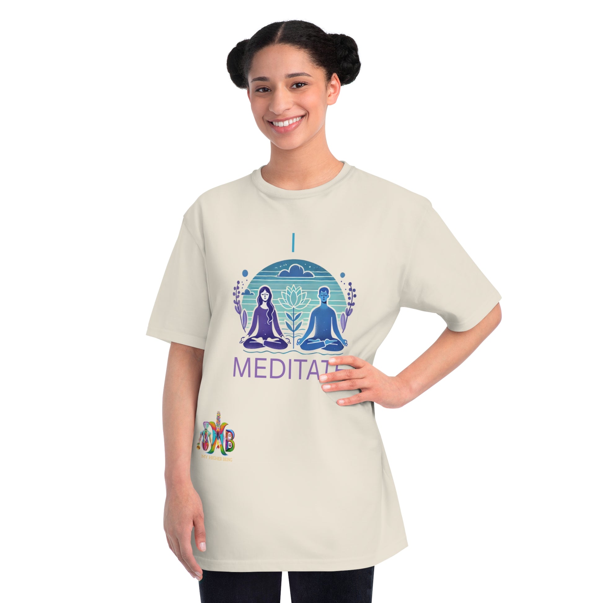 'I Meditate'_100% Organic Cotton T-Shirt - My Higher Being