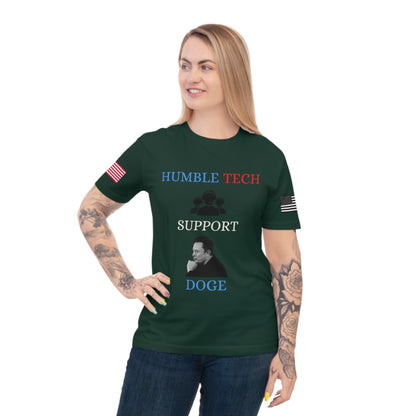 Elon Musk’s ‘Humble Tech Support’ DOGE Initiative Tee _100% Organic Cotton