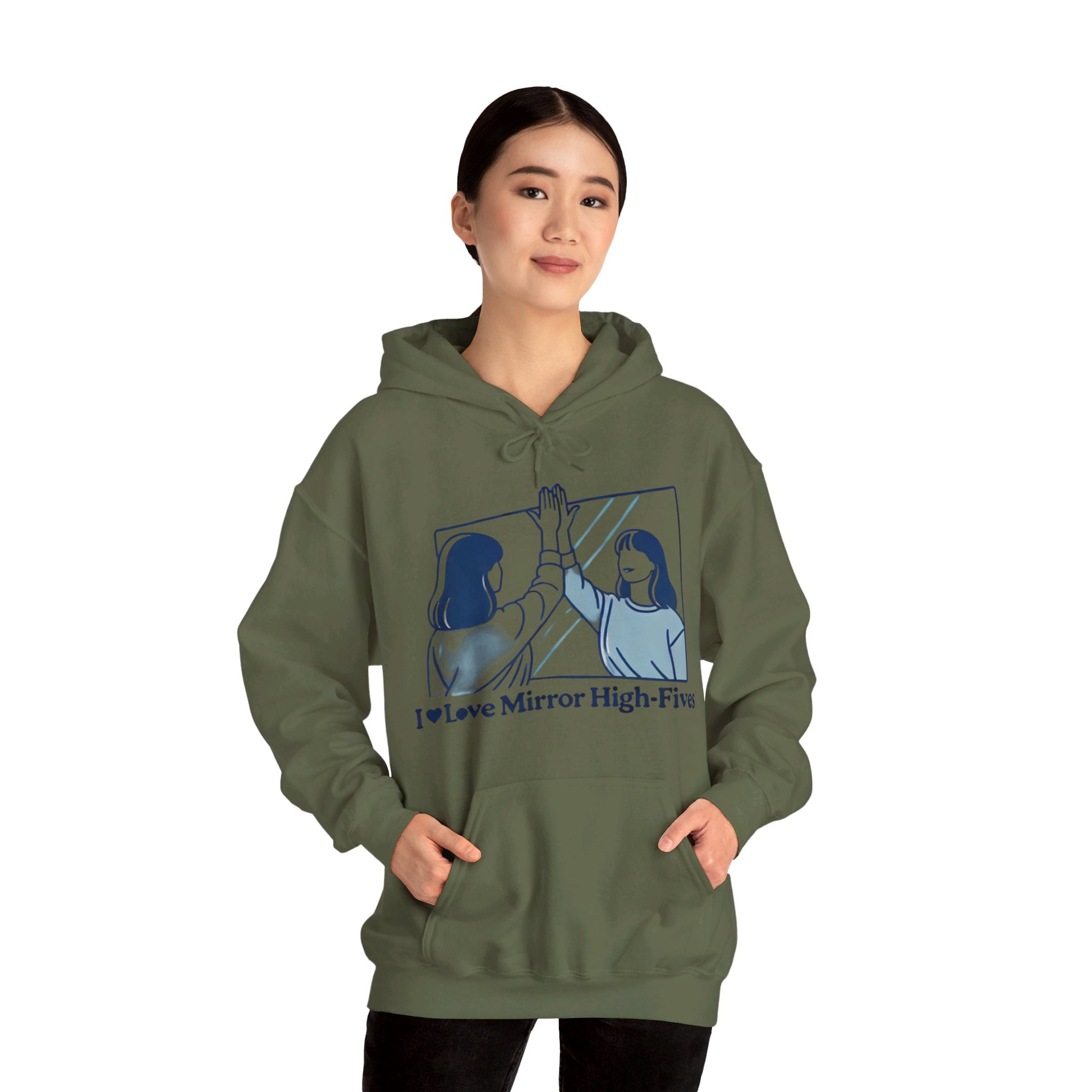 I Love Mirror High Fives Woman's Hoodie - My Higher Being