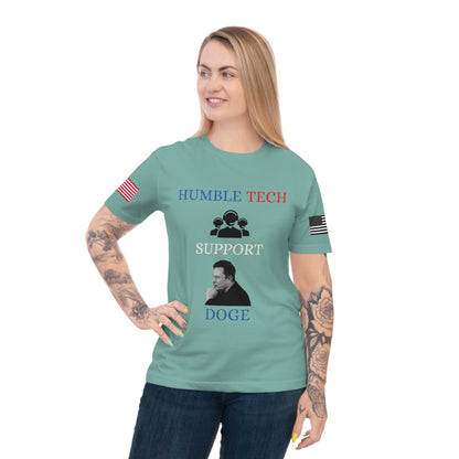 Elon Musk’s ‘Humble Tech Support’ DOGE Initiative Tee _100% Organic Cotton
