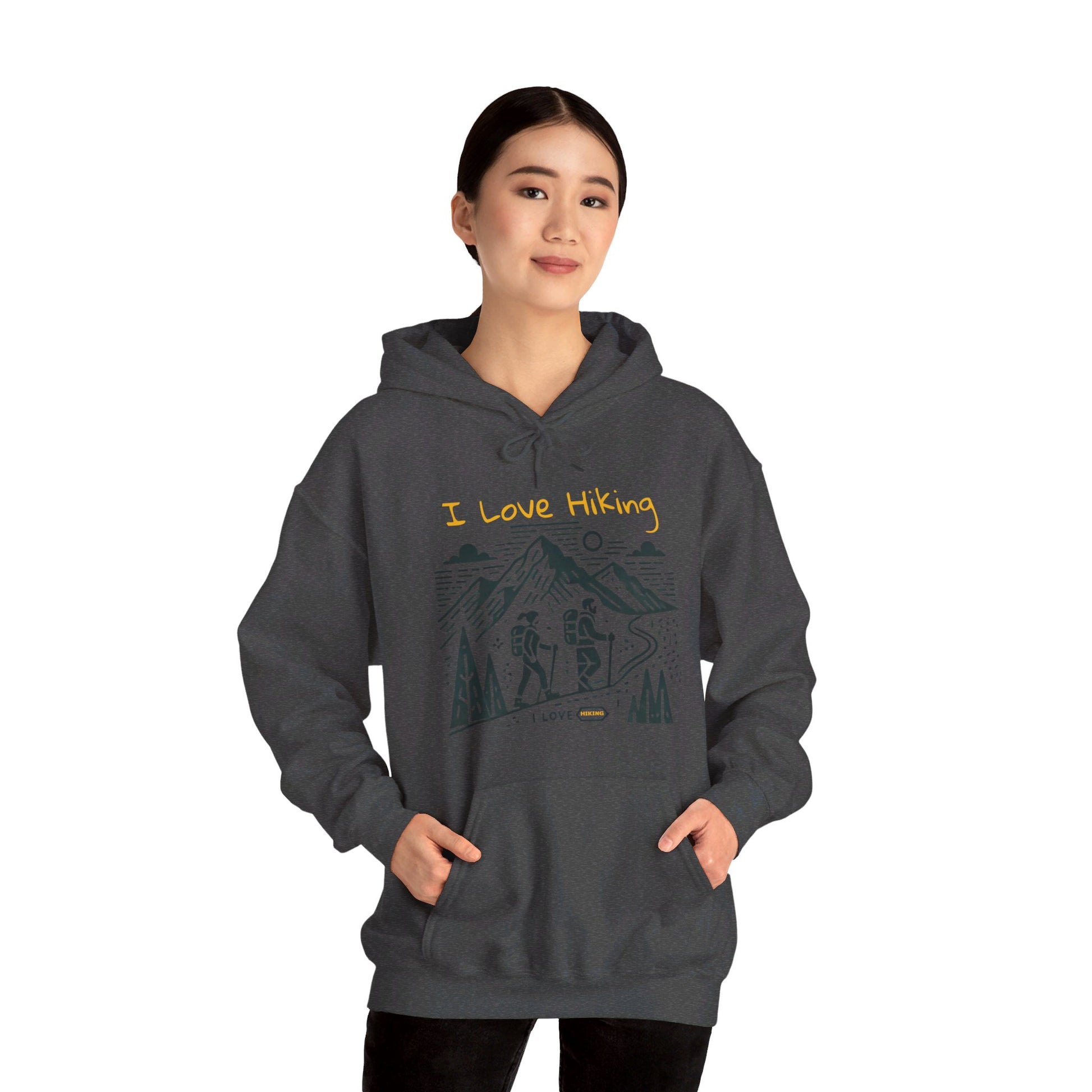 I Love Hiking Couples' Hoodie - My Higher Being