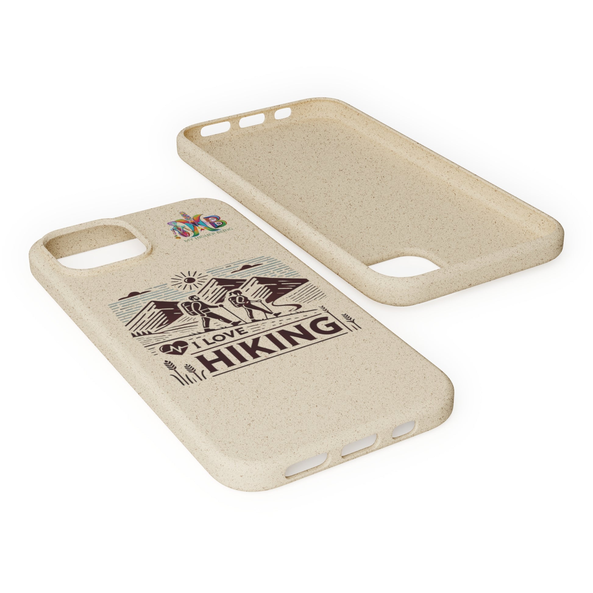 'I Love Hiking'_Plastic Free Biodegradable Phone Case (MHB Edition) - My Higher Being