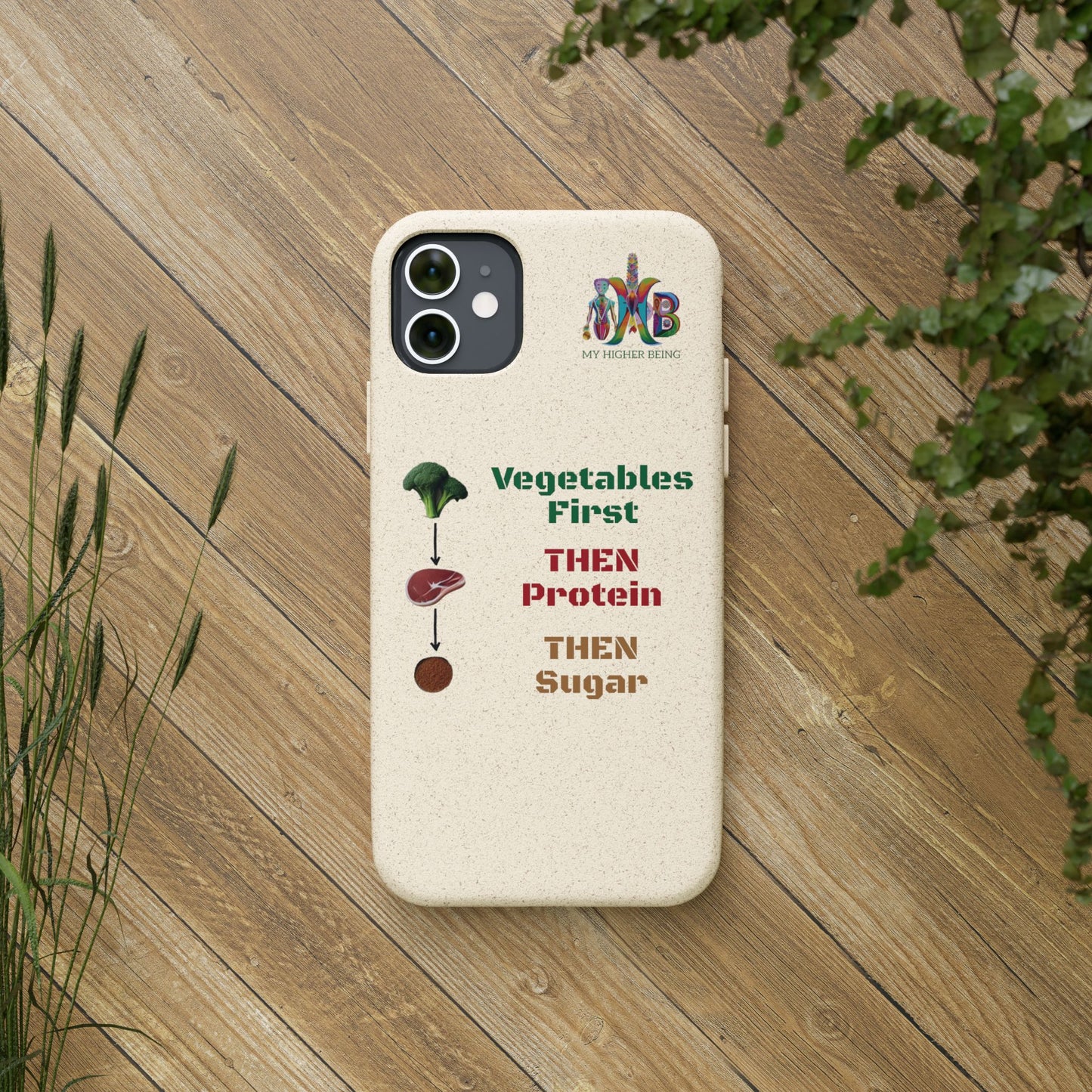 'Vegetables First'_Plastic Free Biodegradable Phone Case