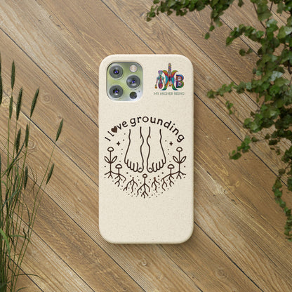 'I Love Grounding'_Plastic Free Biodegradable Phone Case