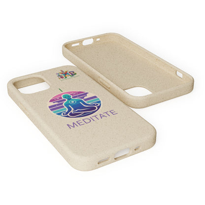 I Meditate — Plastic Free Biodegradable Phone Case — Design 4