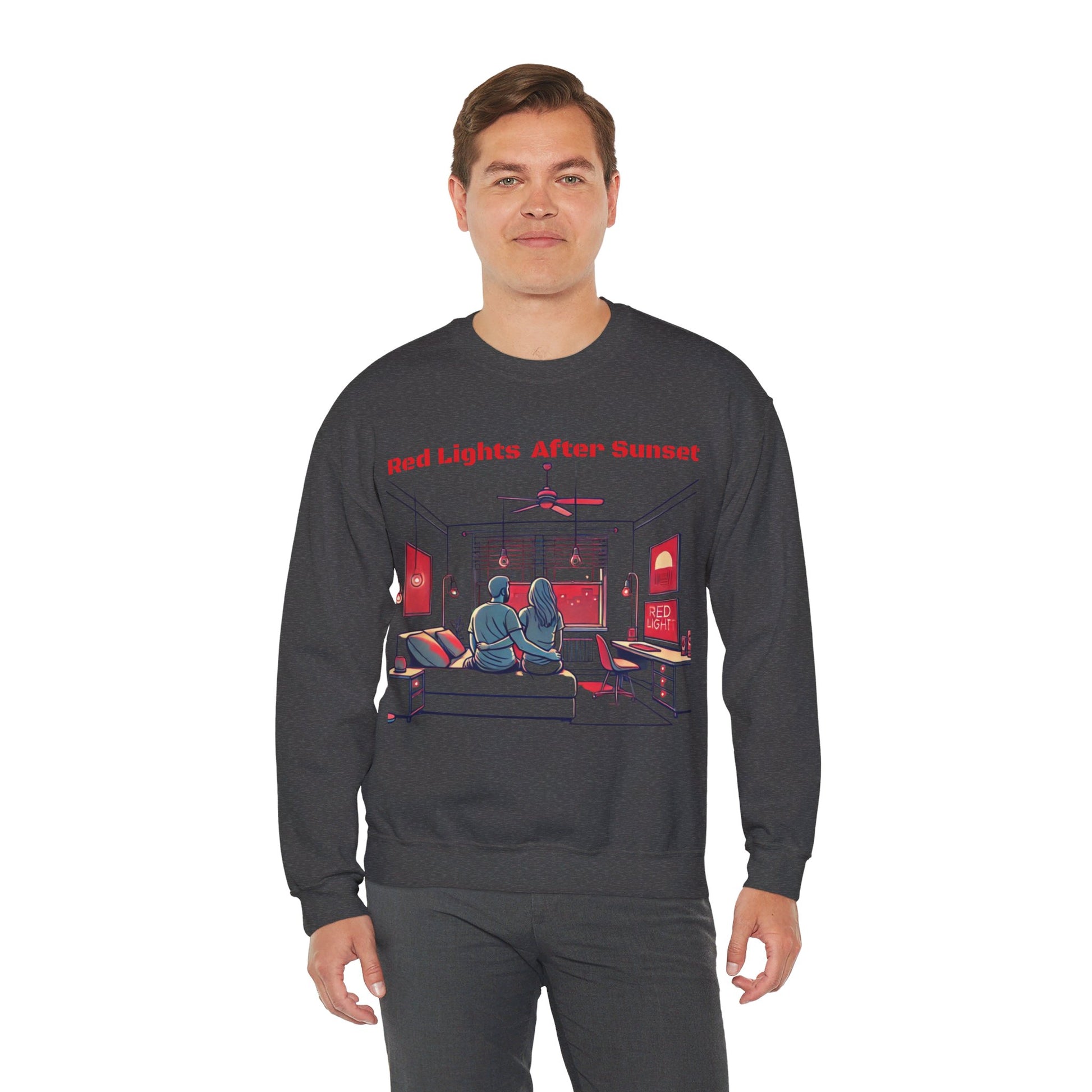 Red Lights After Sunset Couples' Sweatshirt - My Higher Being