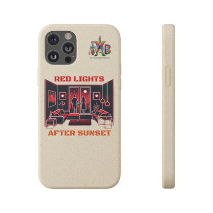 'Red Lights After Sunset'_Plastic Free Biodegradable Phone Case (MHB Edition) - My Higher Being