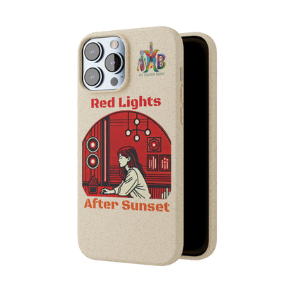 'Red Lights After Sunset'_Plastic Free Biodegradable Phone Case (MHB Edition) - My Higher Being