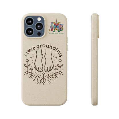 'I Love Grounding'_Plastic Free Biodegradable Phone Case
