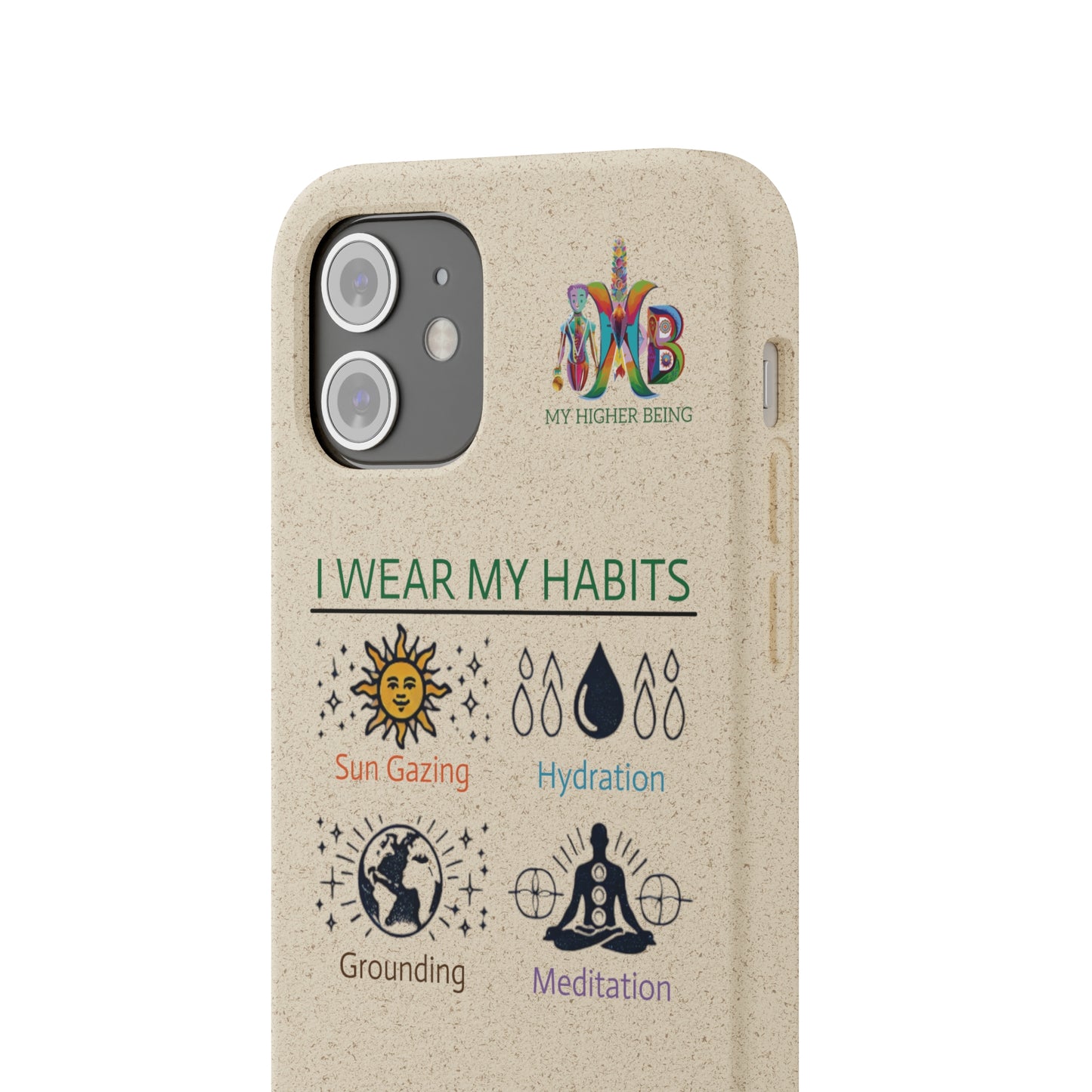 I Wear My Habits — Plastic Free Biodegradable Phone Case — MHB Edition