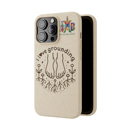 'I Love Grounding'_Plastic Free Biodegradable Phone Case