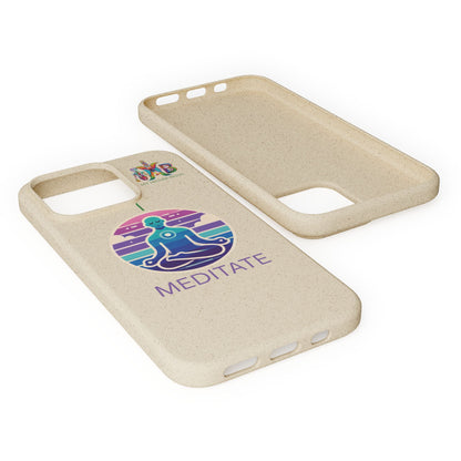 I Meditate — Plastic Free Biodegradable Phone Case — Design 4