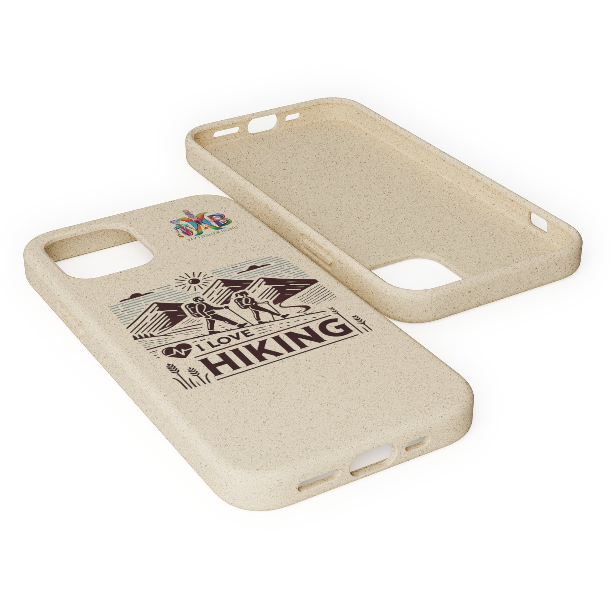 'I Love Hiking'_Plastic Free Biodegradable Phone Case (MHB Edition) - My Higher Being