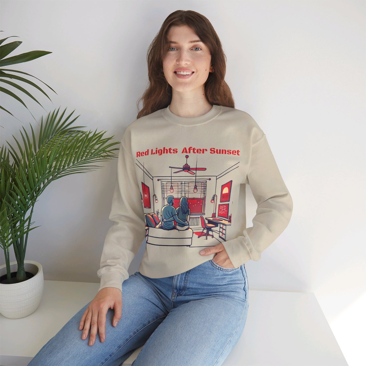 Red Lights After Sunset Couples' Sweatshirt - My Higher Being