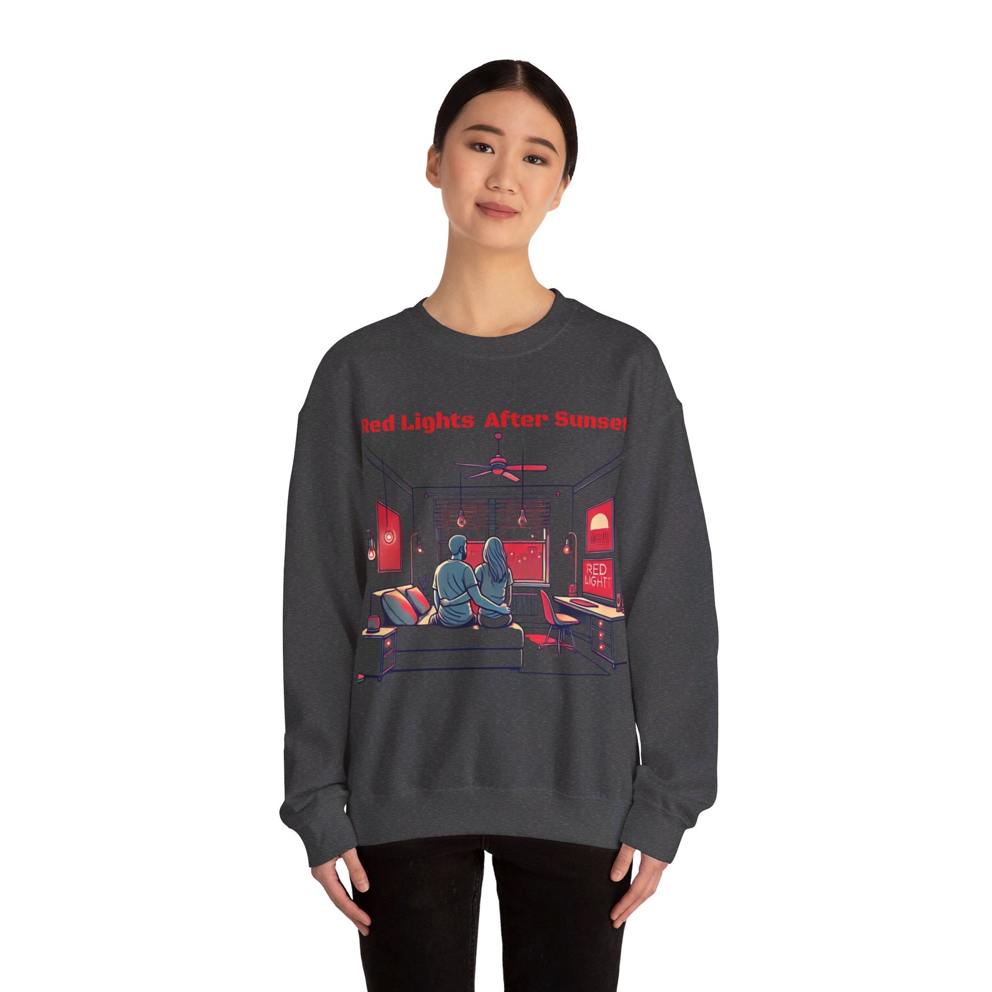 Red Lights After Sunset Couples' Sweatshirt - My Higher Being