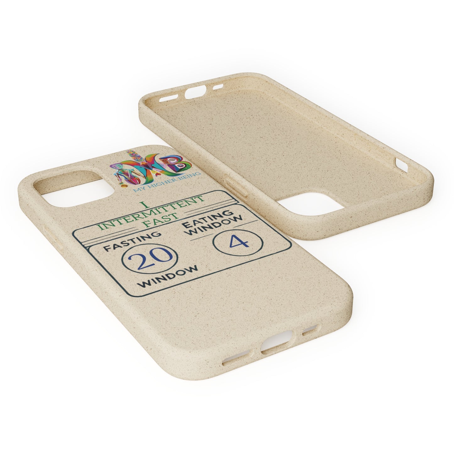 'I Intermittent Fast_20 - 4'_Plastic Free Biodegradable Phone Case (MHB Edition) - My Higher Being