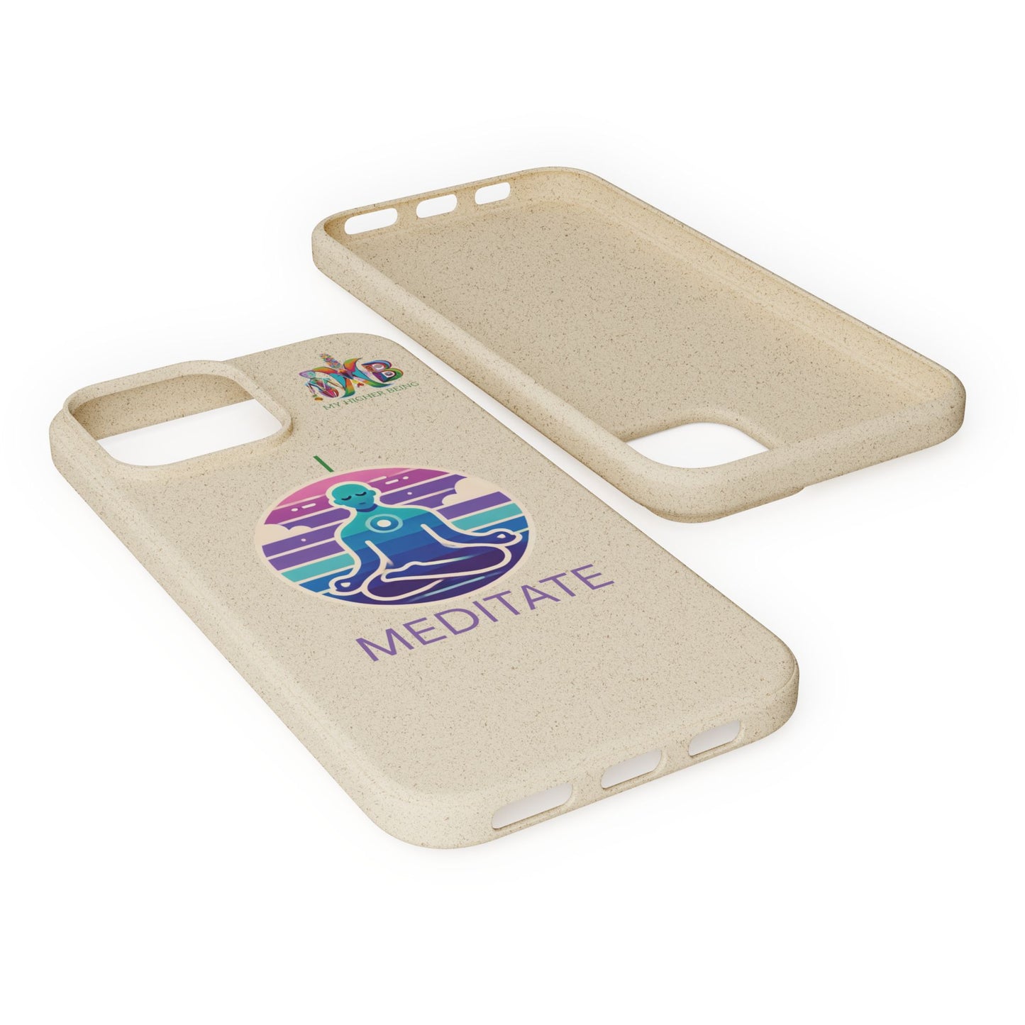 I Meditate — Plastic Free Biodegradable Phone Case — Design 4