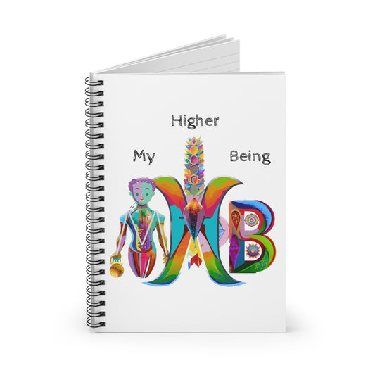 My Higher Being_Spiral Notebook - Ruled Line_White - My Higher Being