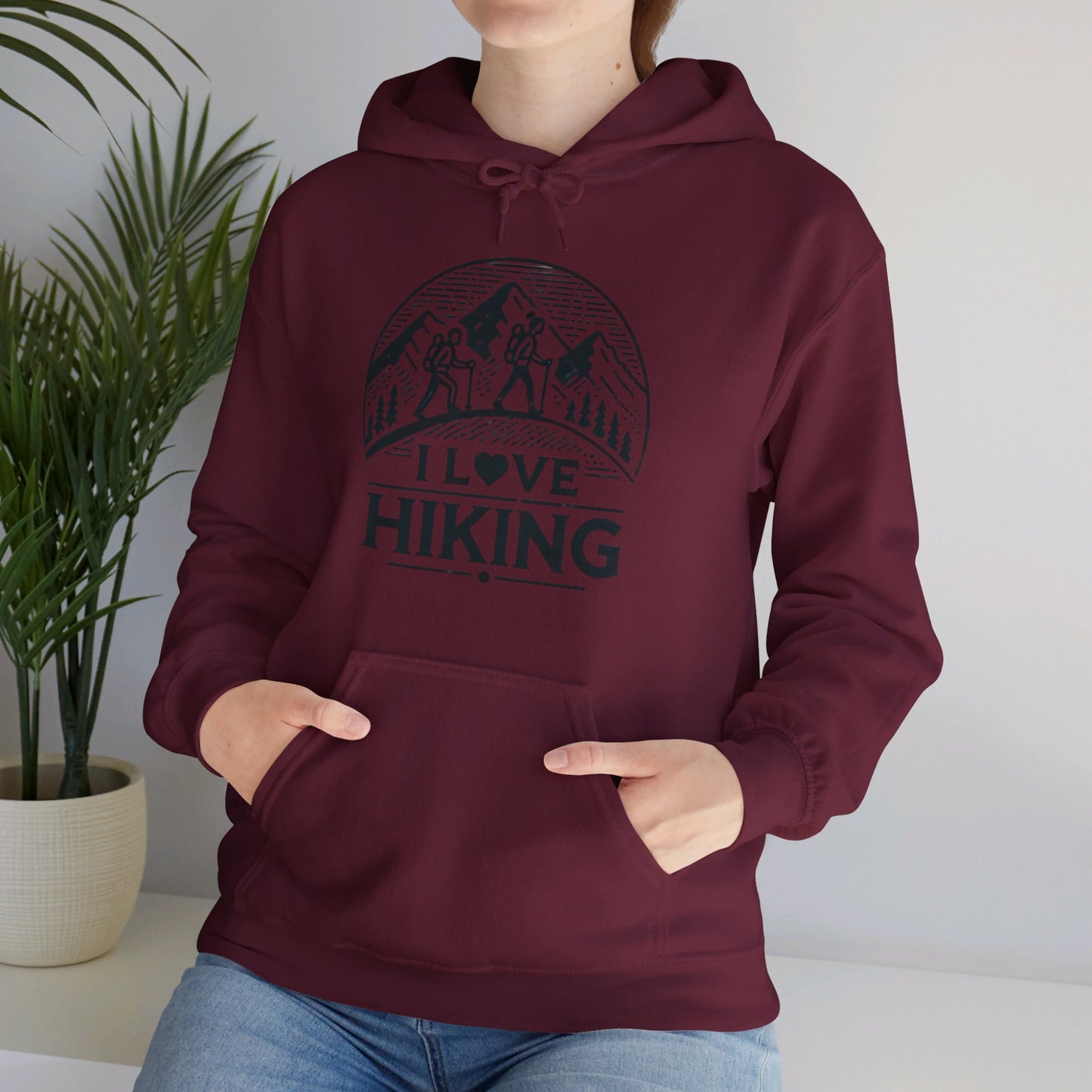 I Love Hiking Couples' Hoodie - My Higher Being