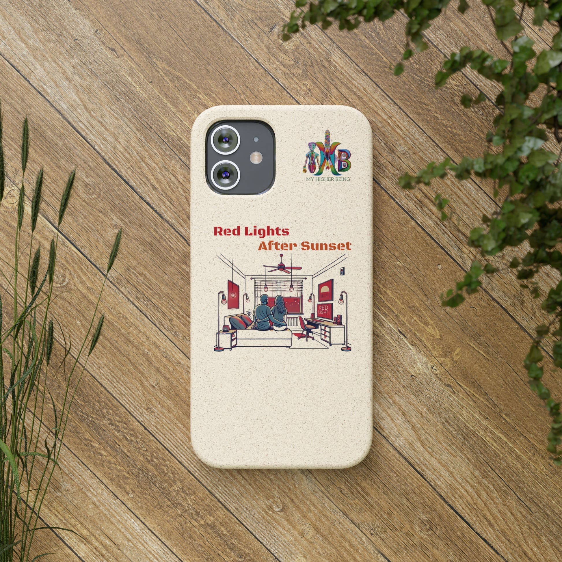 'Red Lights After Sunset'_Plastic Free Biodegradable Phone Case (MHB Edition) - My Higher Being