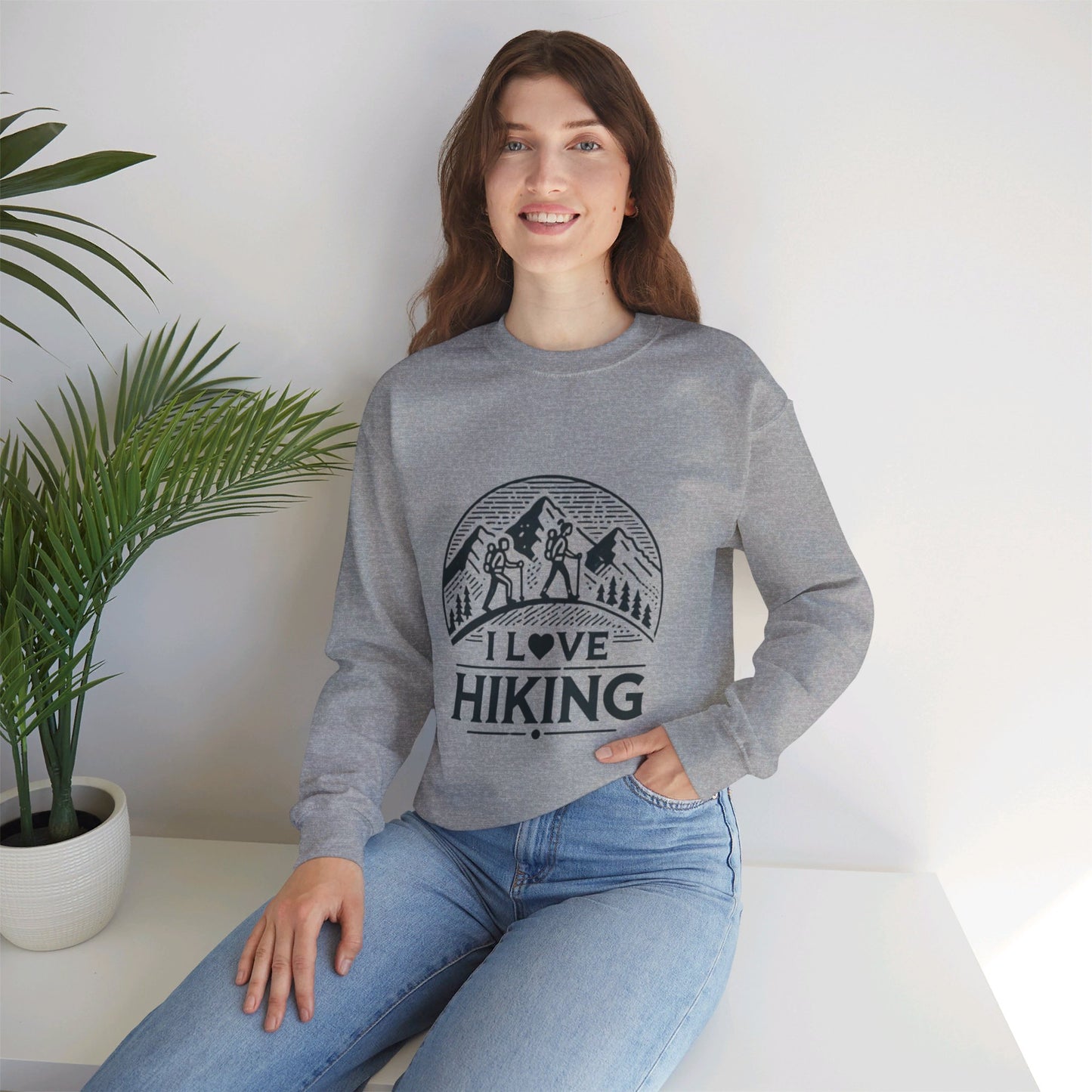 I Love Hiking Couples' Sweatshirt - My Higher Being