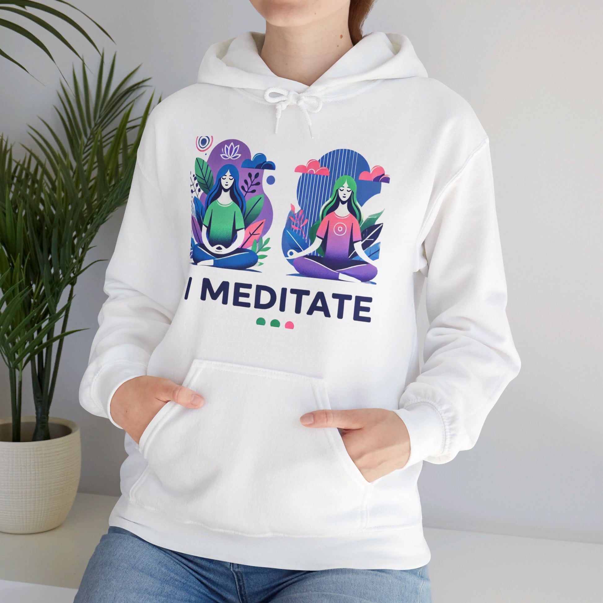 I Meditate Female Double Woman's Hoodie - My Higher Being