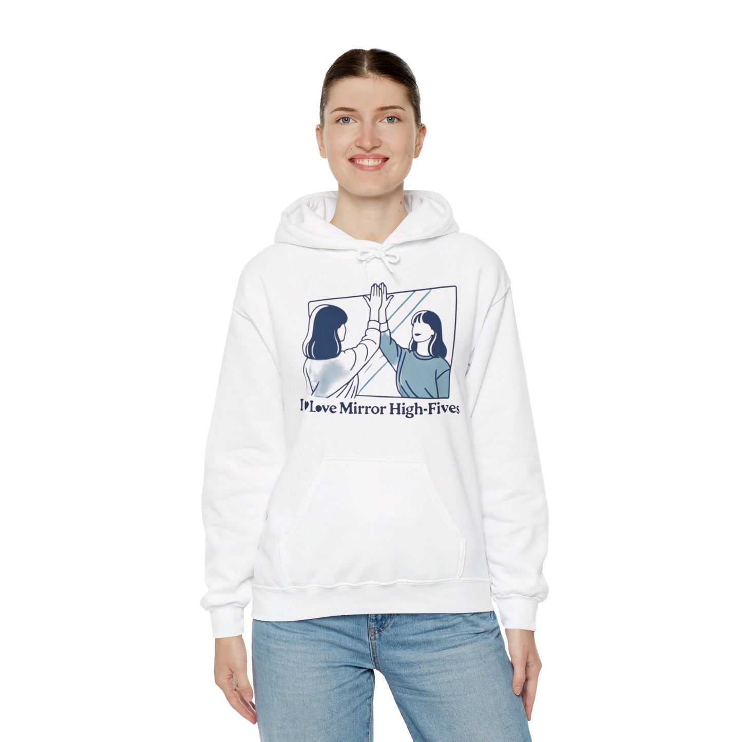 I Love Mirror High Fives Woman's Hoodie - My Higher Being