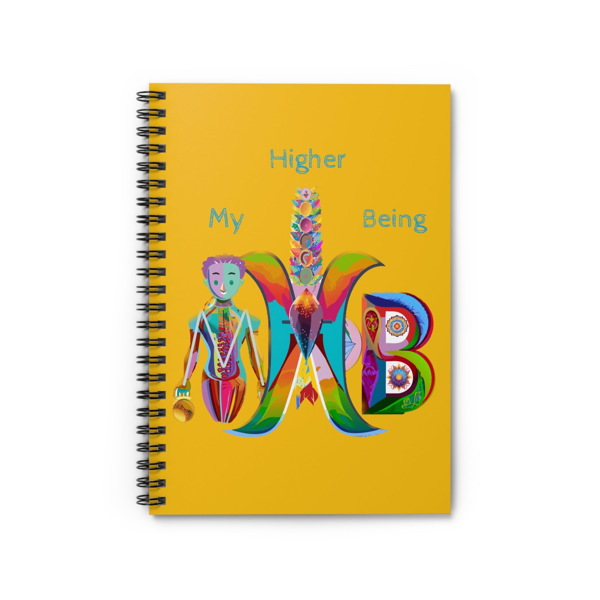 My Higher Being_Spiral Notebook - Ruled Line_Yellow - My Higher Being