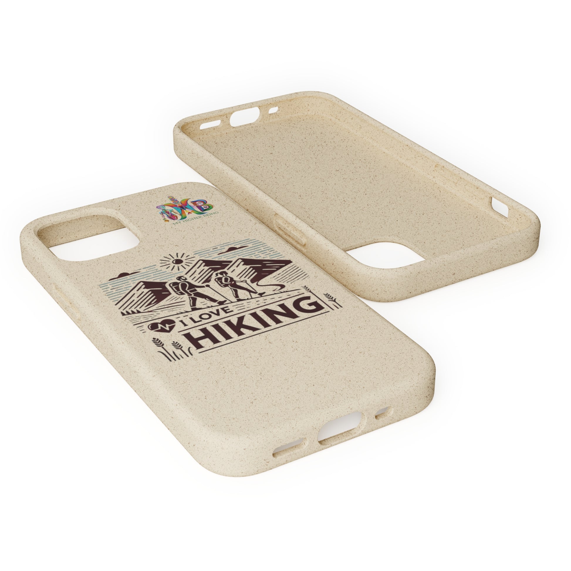 'I Love Hiking'_Plastic Free Biodegradable Phone Case (MHB Edition) - My Higher Being