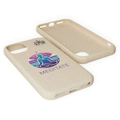 I Meditate — Plastic Free Biodegradable Phone Case — Design 4